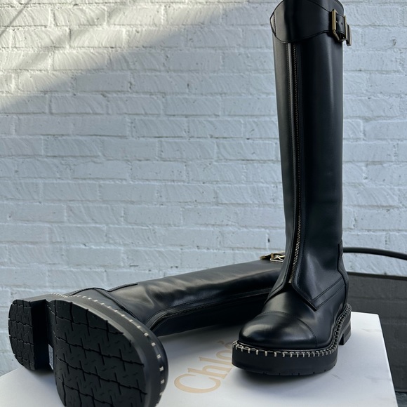 NEW W DUSTBAGS and Box! Chloé Noua High Boot 38W - Picture 2 of 6